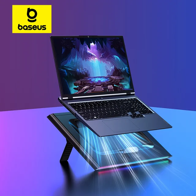 Baseus Laptop Kühl kissen Notebook Kühler für 13-21 Zoll Laptop Lüfter  Standfuß für MacBook Pro Luftkühl kissen Zubehör - AliExpress