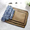 Safe Cute Print Pet Cooling Mats Washable Foldable Dog Cooling Mat Breathable with Pillow Pet Sleeping Pad Indoor 4