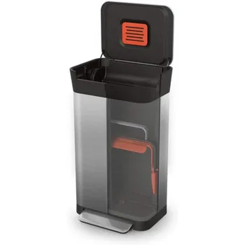 Intelligent Waste Titan Trash Can Compactor with Odor Filter, Holds Up to 90L After Compaction, Stainless Steel, 30L 4