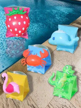 1PC cartoon inflatable swimming arm loop water sleeve, universal for children and adults, used for pool safety