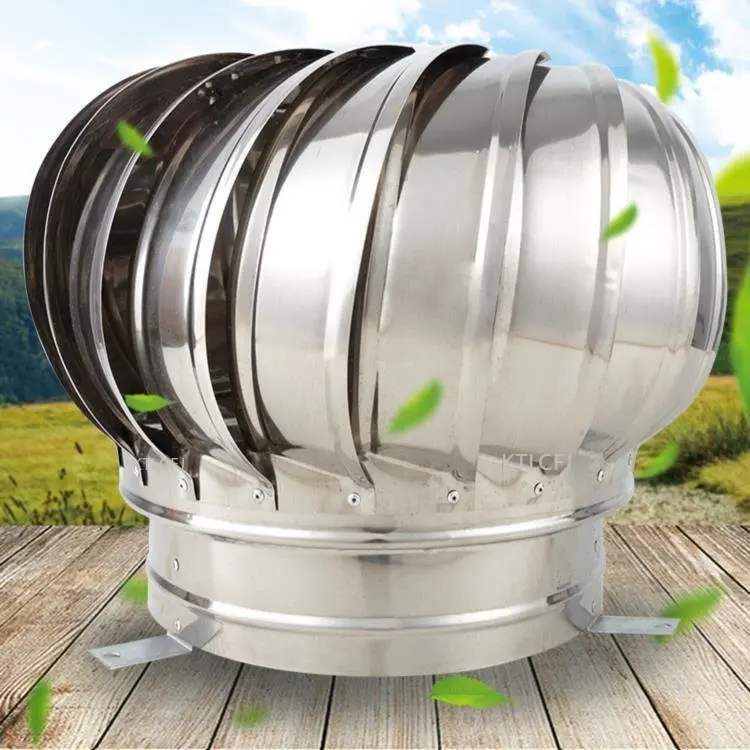 

304 Unpowered Stainless Steel Hood Plant Roof Ventilator Rain-proof Wind Ball Breeding Ventilation Outlet