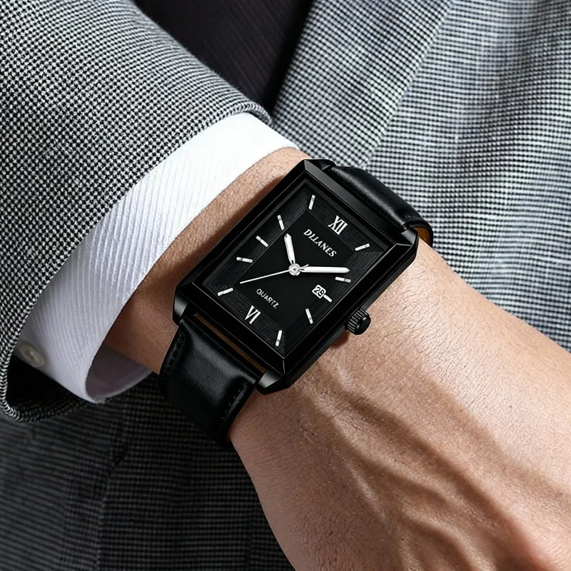 Orologi da Uomo di Marca Top, Moda Semplice con Cinturino in Pelle, Orologio da Polso Analogico al Quarzo, Casual Business, Regalo per Lui, Reloj De Hombre - Image 2