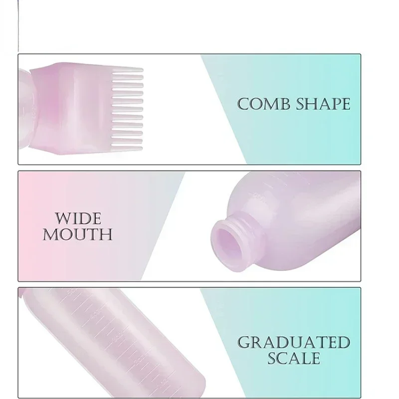Hair Dye Applicator Brush Bottles 4 Colors-hair dye applicator bottle,hair dyeing bottle,hair dye bottle
