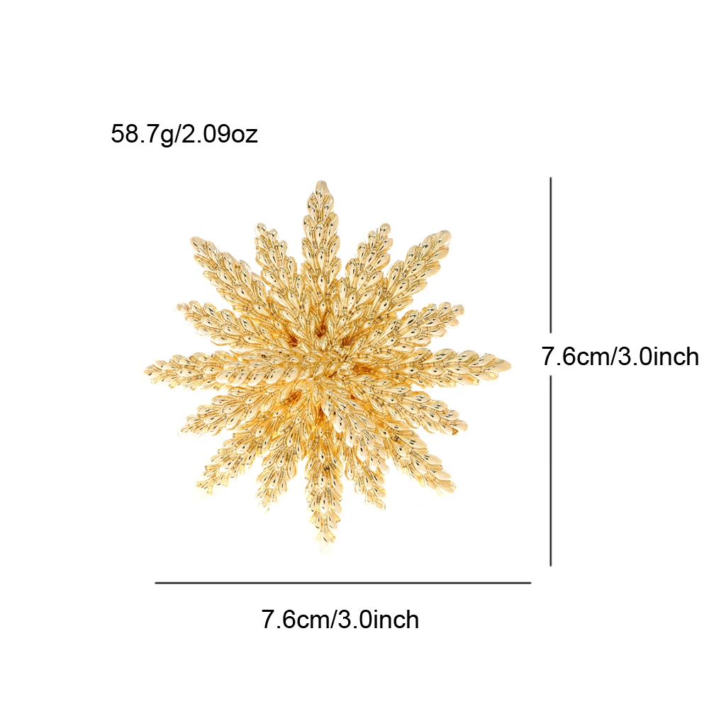 CINDY XIANG Ear Of Wheat Flower Brooches For Women Vintage Fashion Large Pin 2 Colors Available Middle Age Design Accessories