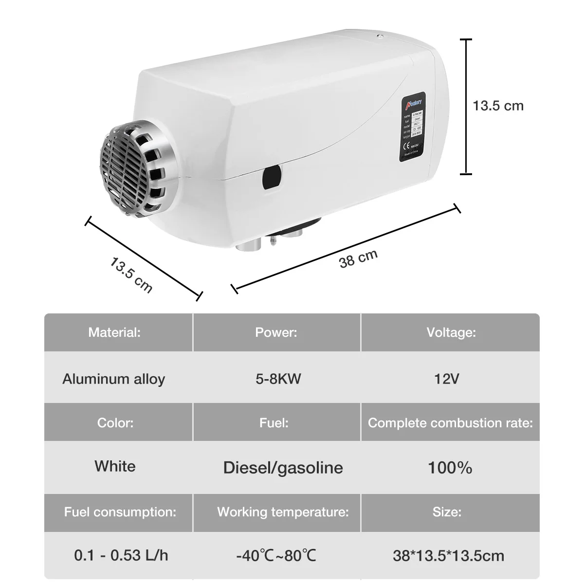 Diesel Heizung 12V 24V Aluminium Shell 5KW Air Standheizung LCD