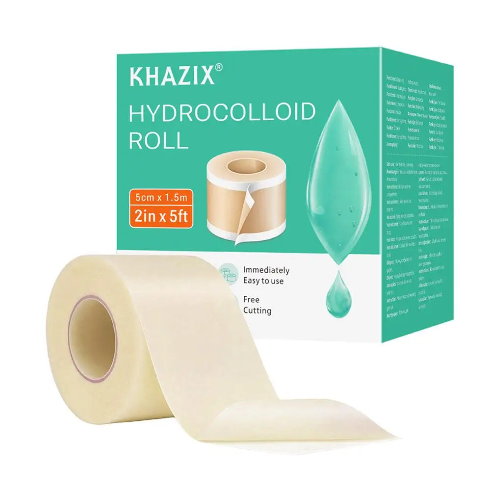 Hydrocolloid Adhesive Healing Roll - Waterproof Bandages for Acne, Burns & Wound Care (2in x 5ft)