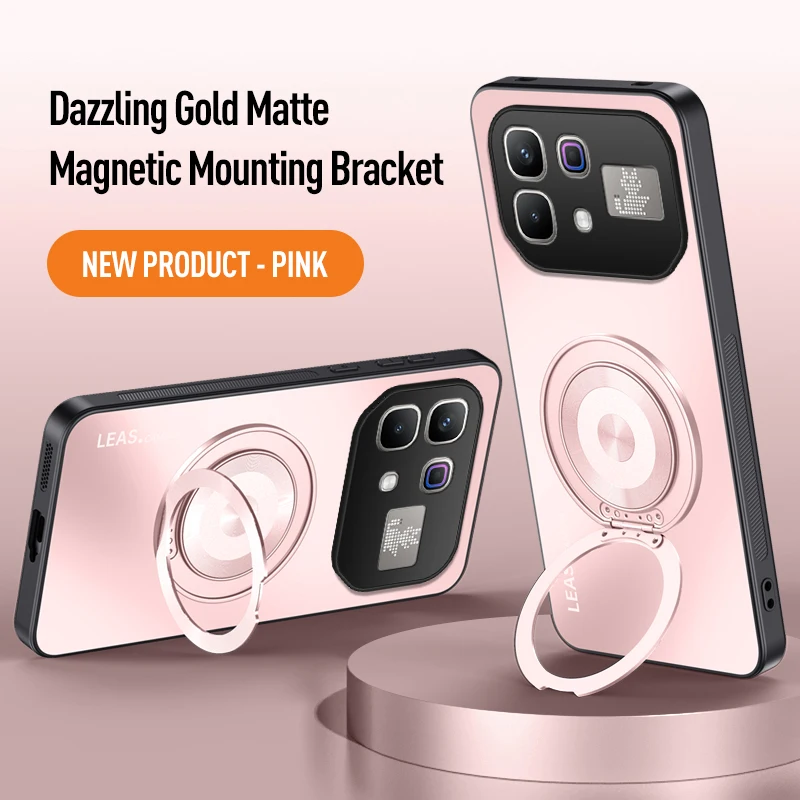 Luxury Matte Rotating Magnetic Phone Case with Shockproof & Anti-Fingerprint Features