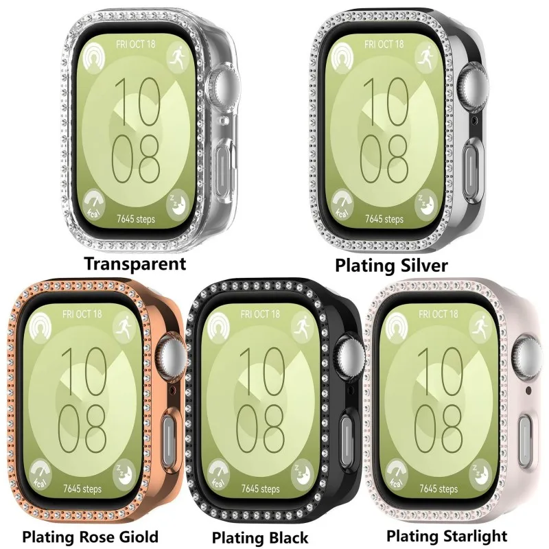 Bling Double Row Diamond Crystal Protective Watch Case & Band