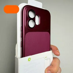Luxury Leather Matte Back Cover - Premium Protective Case for Huawei P60 (TP JT- cherry)