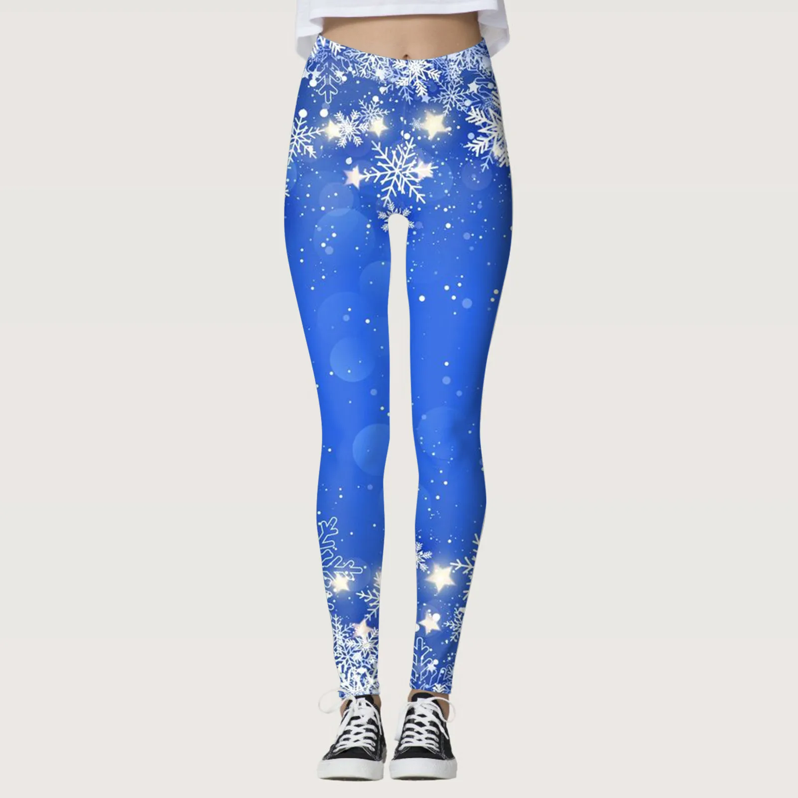 

Christmas Printed Snowflakes Leggins For Women Workout Winter Casual Sporty Leggings Woman New In Pants & Capris Push Up Pants