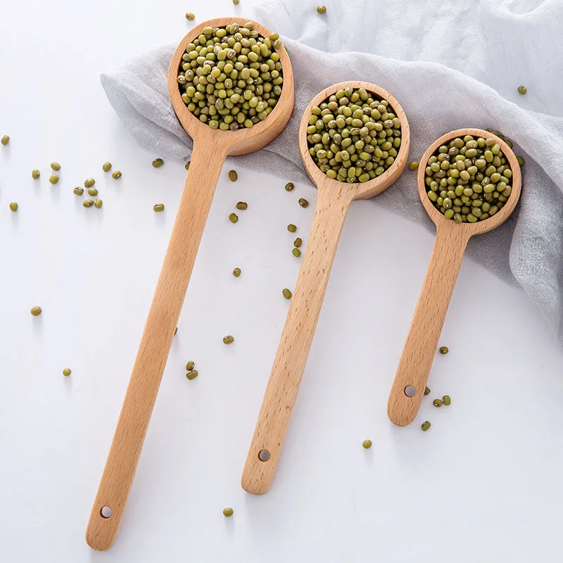 

Household Multipurpose Long Handle Wooden Measuring Spoon for Tea Coffee Scoop Sugar Spice Measure Spoon Kitchen Accessories