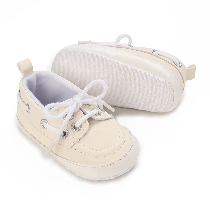 New Baby Shoes Boys And Girls' Sports Shoes Lace Up Preschool Children's Cloth Sole Non Slip First Step Shoes Baby Newborn 3