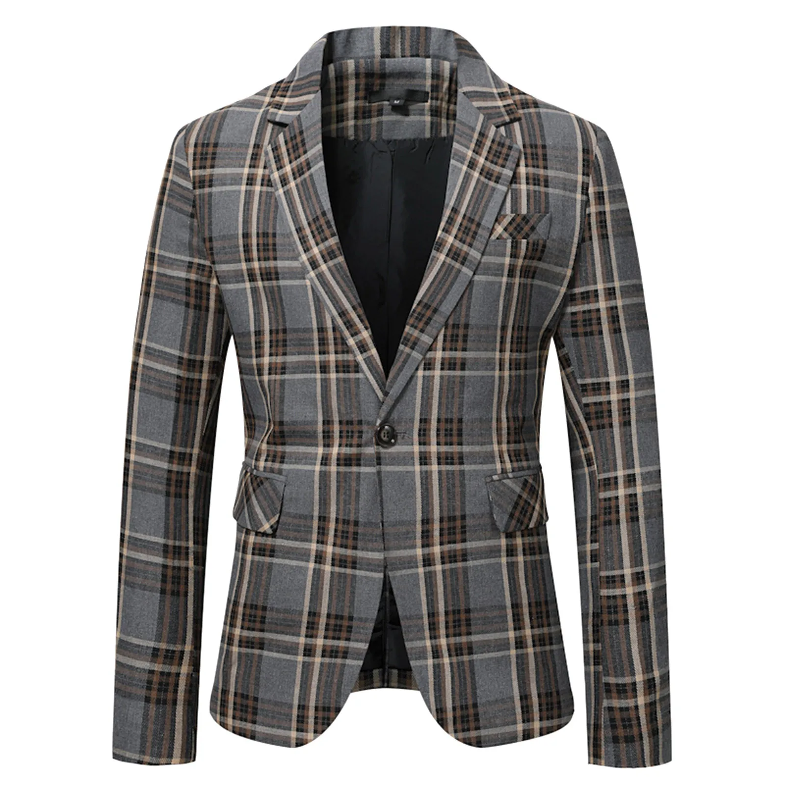 

Mens Retro Plaid Suit Jacket for Autumn And Winter Slim fit Long Sleeved Boutique Party Wear blazers business suits best man