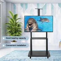 Универсальная напольная вращающаяся подставка для телевизора 32-70 дюймов, регулируемая высота, автомобильный телевизор, простой современный бытовой кронштейн — изображение 3