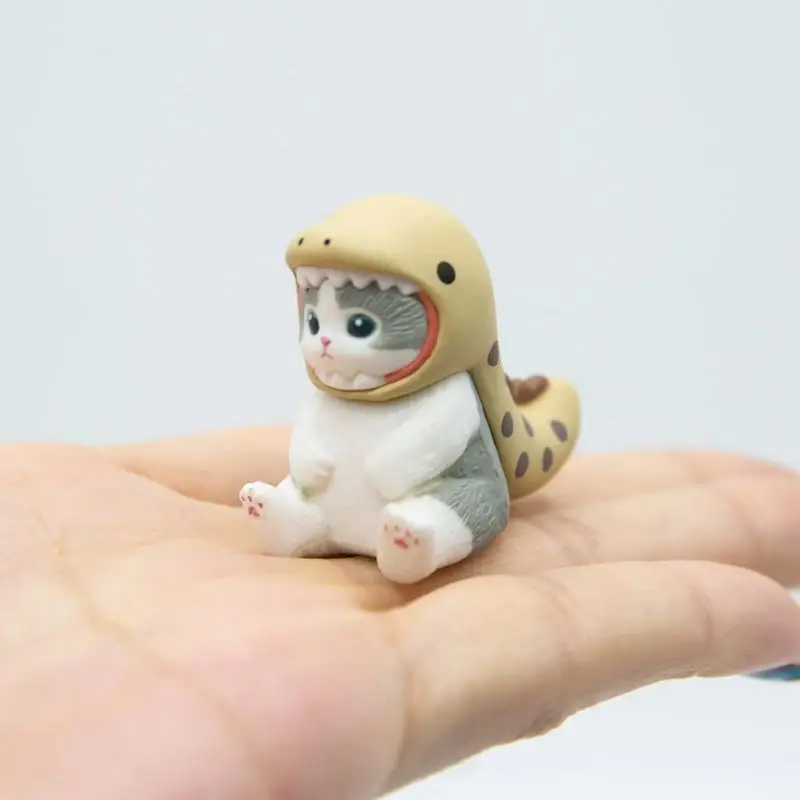 2025 모푸산드 고양이 해양 생물 옷을 입은 블라인드 박스 귀여운 액션 피규어 문어 펭귄 수달 테이블 장식품 어린이용