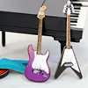 Miniature Furnitrue Model Toys Mini Instrument Classical Pop Electric Guitar For 1/12 Dollhouse Decor Ob11 Bjd Dolls Accessories 4