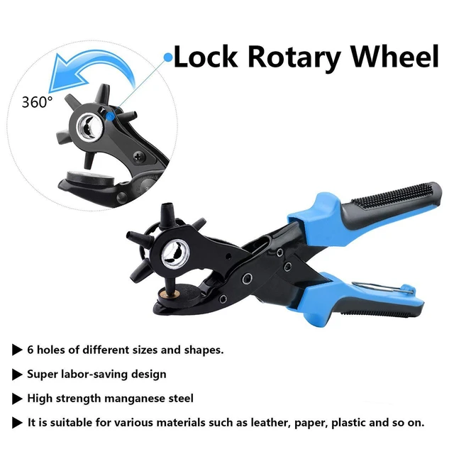 Leather Hole Punch Multi Size Tool for Belts Saddles Card Fabric Rubber  Paper