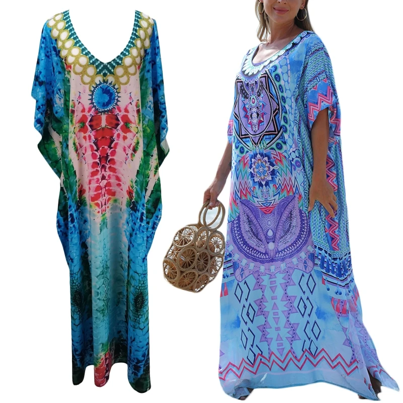 20RF женское свободное бикини Caftan пляжное макси-платье для бассейна улицы |