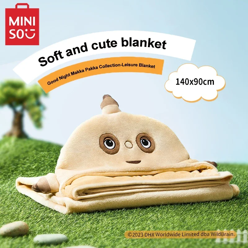 

MINISO Good Night Makka Pakka Series Casual Blanket In the Night Garden Hooded Nap Office Classroom Soft Sofa Warmth