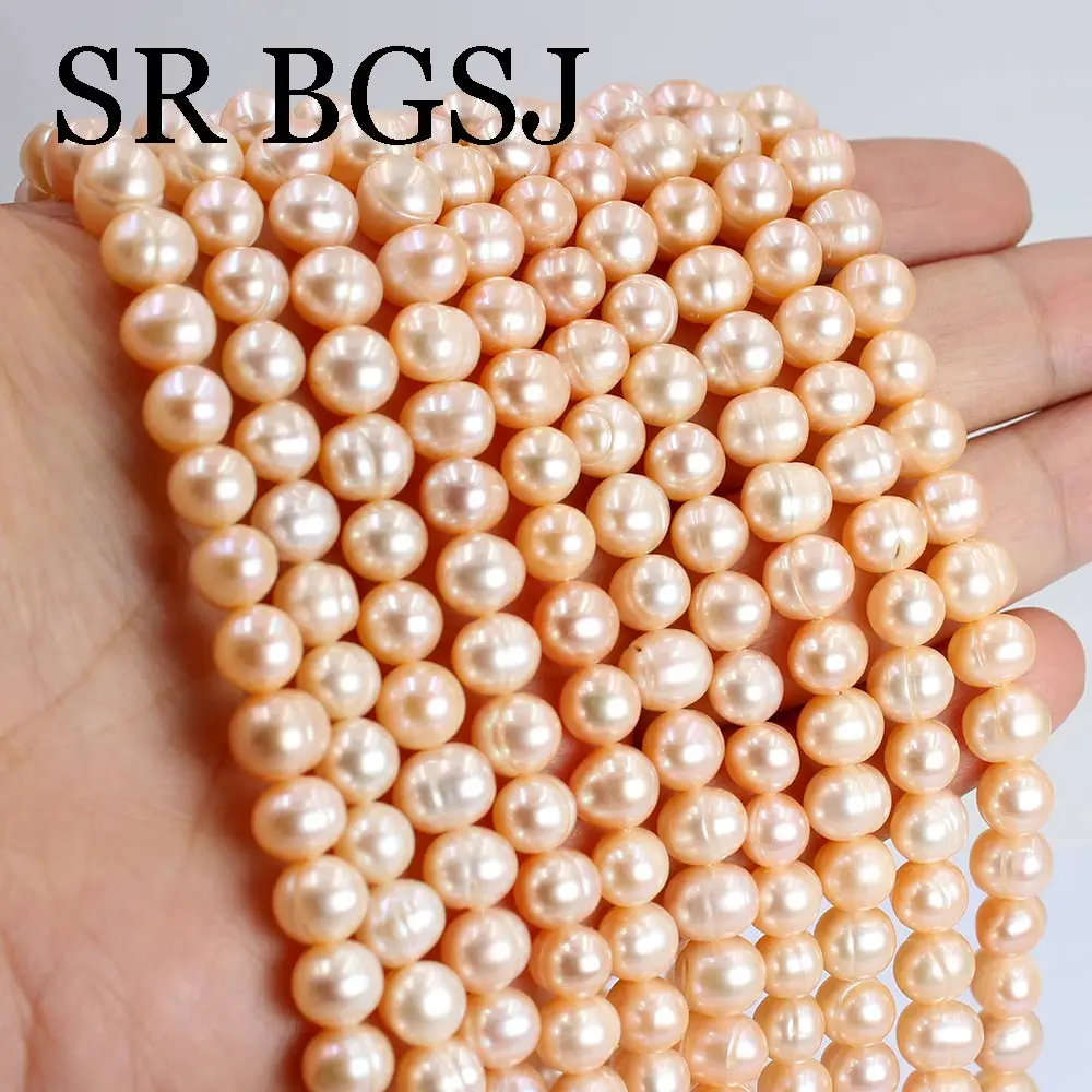 3-4mm DIY Jewelry White Baroque Olivary Rice Natural Freshwater Small Pearl  Beads Strand 14inch