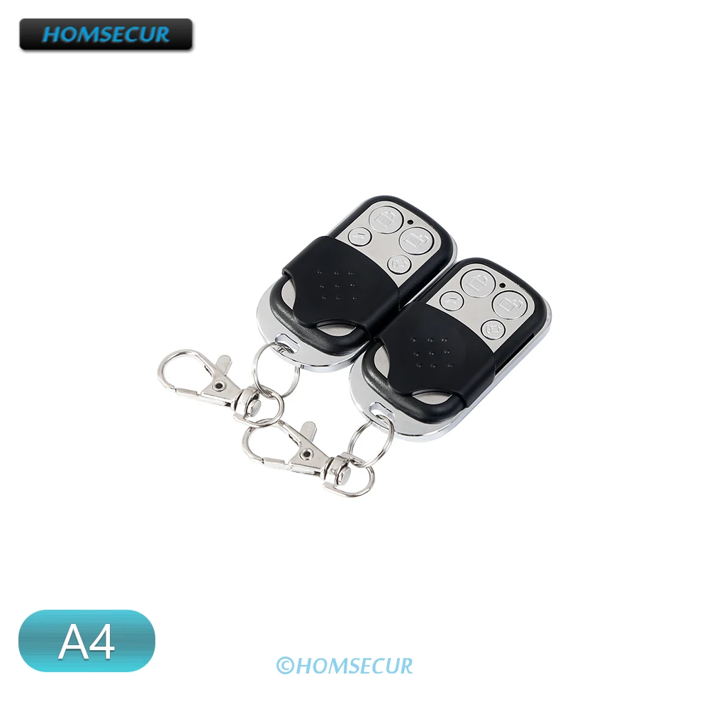 

2Pcs Wireless Remote Controller with Metal Case A4 for 433MHz HOMSECUR GSM Home Security Alarm System