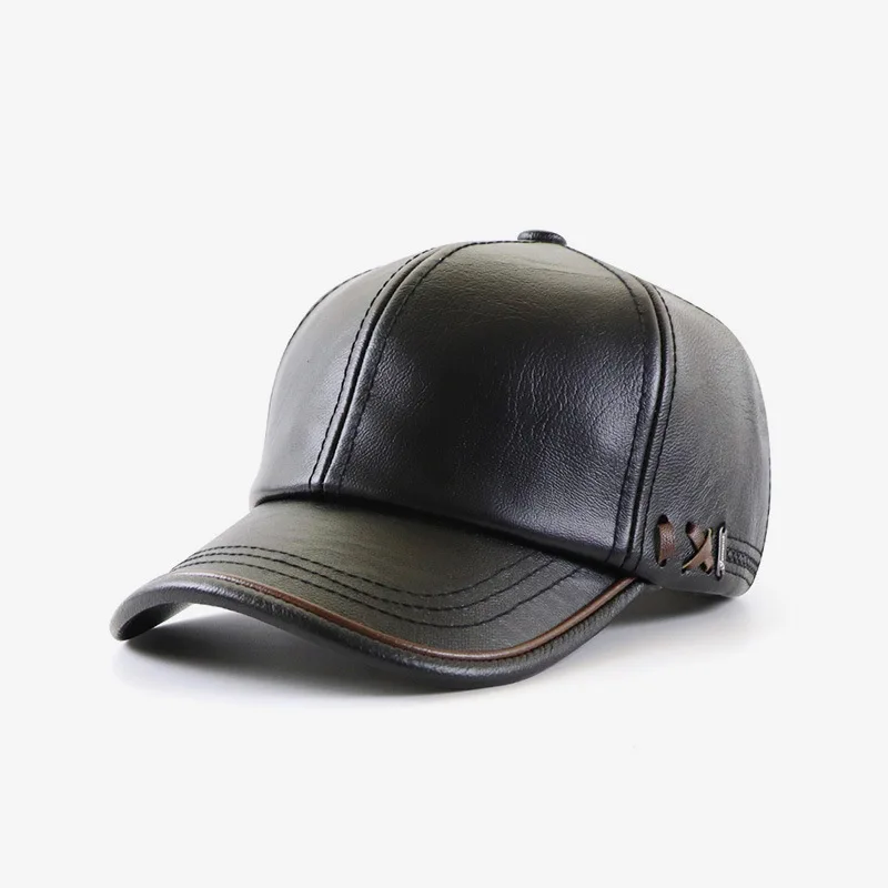 

High Quality PU Leather Baseball Cap Winter Caps Men Snapback Hat Bones Casquette Gorras Para Hombre Mens Trucker Hats