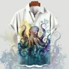3d Printed Marine Life Octopus Pattern Summer Men's Casual Short-sleeved Shirt Street Hip-hop Trend Tops Oversized T-shirt S-5XL 5