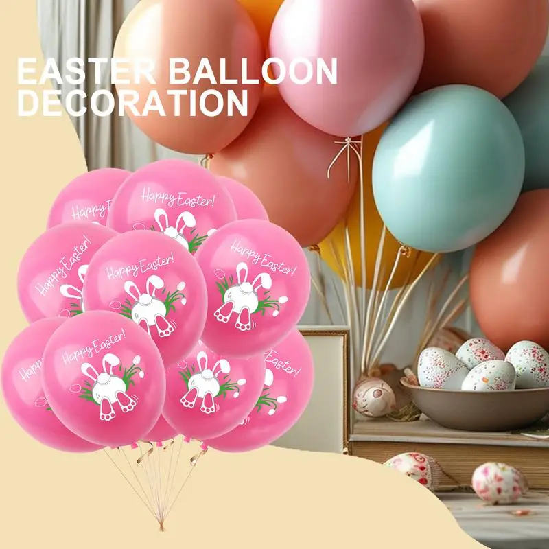 Easter Party Latex Balloons 100X Cute Eggs Bunny Chick Balloon Happy Decor Themed Party Latex Supplies Decorations