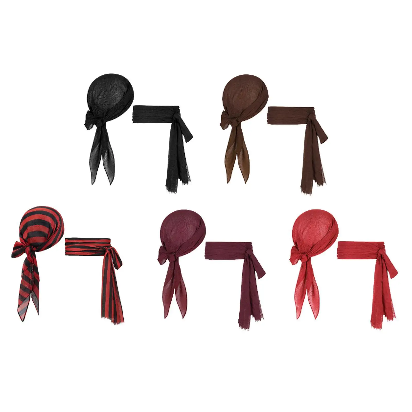 Cosplay Costume Pirate Costume Set Pirate Turban Sash Fancy Dress up Creative