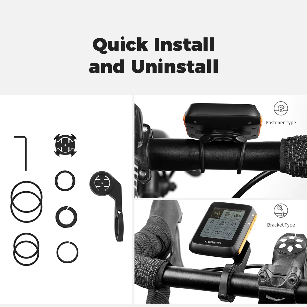 COOSPO BC200 Drahtloser Fahrradcomputer GPS-Fahrradtacho Radfahren Kilometerzähler 2,6 Zoll Bluetooth5.0 ANT+ APP Sync Slope Höhe – Detail 12