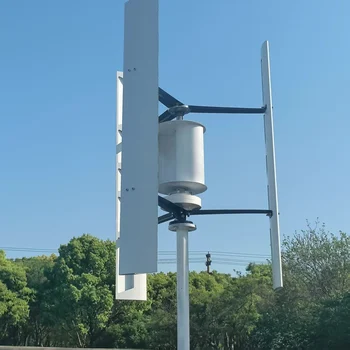 10KW 20KW Wind Turbine Generator Vertical Axis 12V 24V Free Energy Wind Power Windmill Camping Home Appliance with MPPT Charger