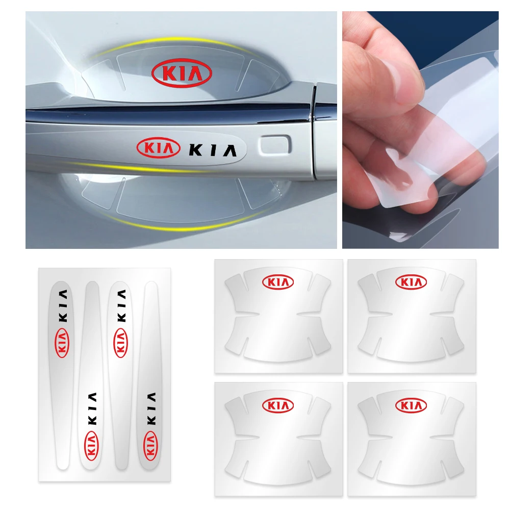 Optima Stickers 4/8pcs Car Door Handle Bowl Trim Stickers Badge For KIA Sportage Ceed ...