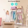 Clothes Rack for Kids, Baby, Students, and Children's Room, 4 Tiers Portable Metal Closet Clothing Rack, Small Garment Rack 3