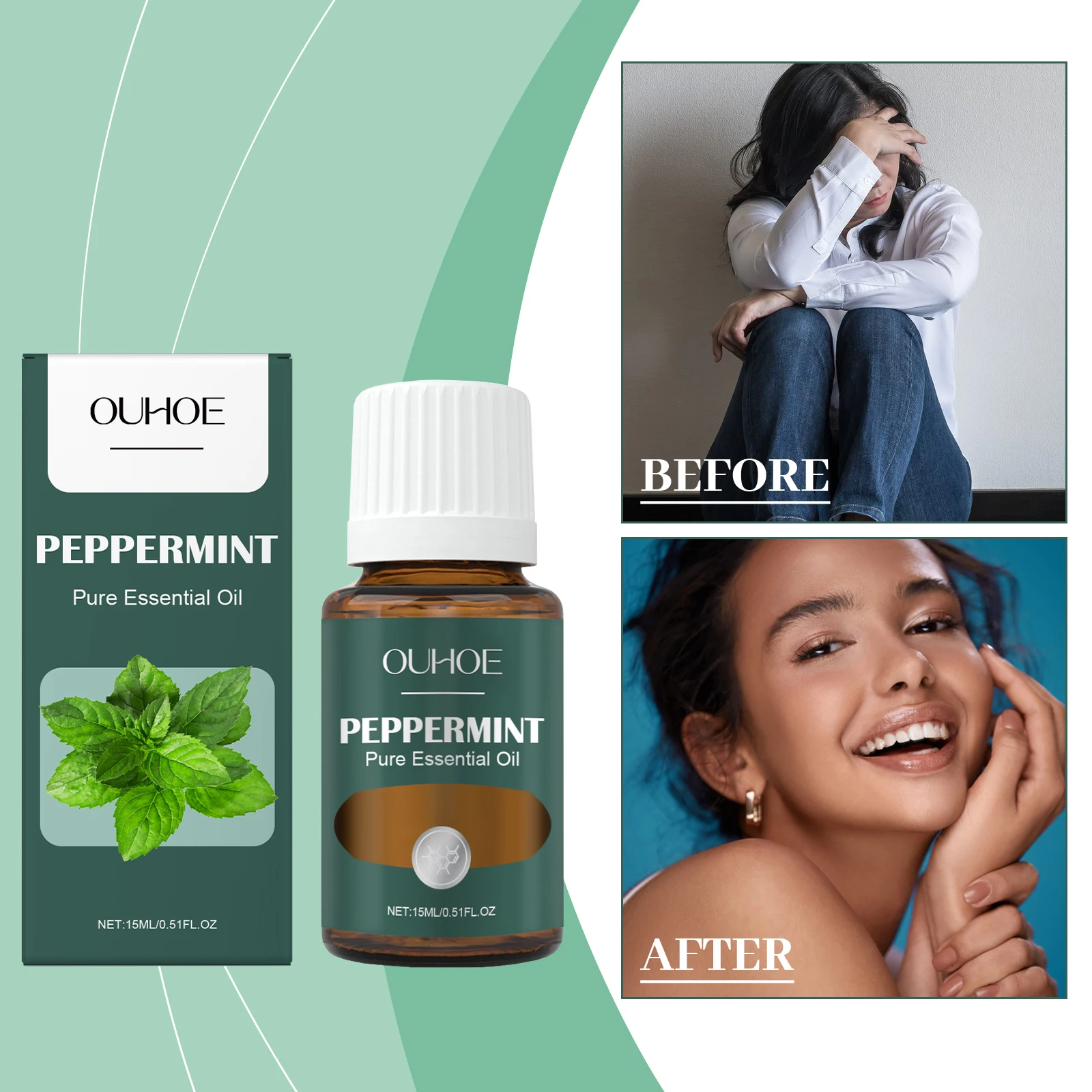 Mint Soothing Massage Essential Oil Skincare Moisturizing Body Care Plant Essential Oil Massage