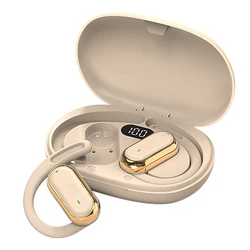 Smart Touch Wireless Bluetooth Earbuds | Waterproof Sports Headphones with Stereo Sound (Khaki)