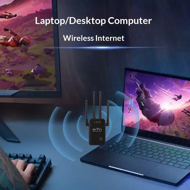 300Mbps 와이파이 리피터 장거리 와이파이 확장기 증폭기 신호 증폭 안테나 리피터