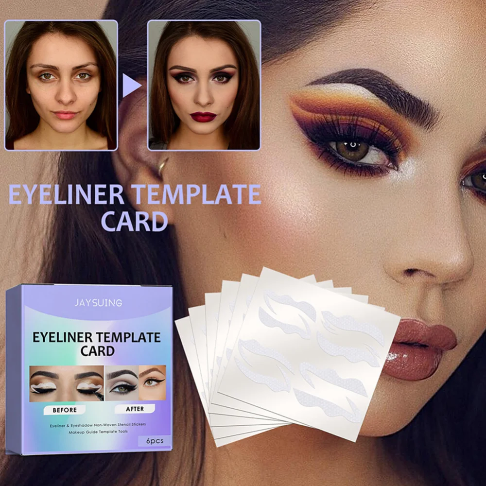 1 Box/bag Eyeliner Stencils Stickers Non-Woven Eye Liner Template Cards Eye Make Up Template Kits Eyeliner Shaping Tools 11*10cm makeup tools eyeliner stencil tool eye makeup tools