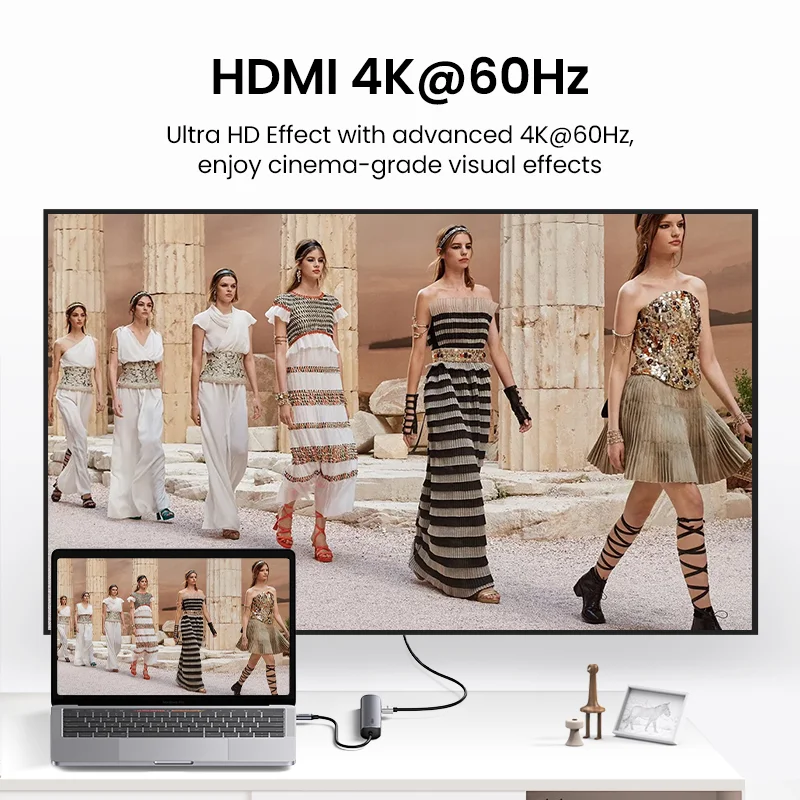 Ugreen Usb c Hub Mini Tamanho Usb tipo c 3.1 a 4k Hdmi Rj45 pd Usb 3.0 Otg Adaptador Usb c Doca para Macbook ar Pro 2022 pc Usb Hub - Imagem 2