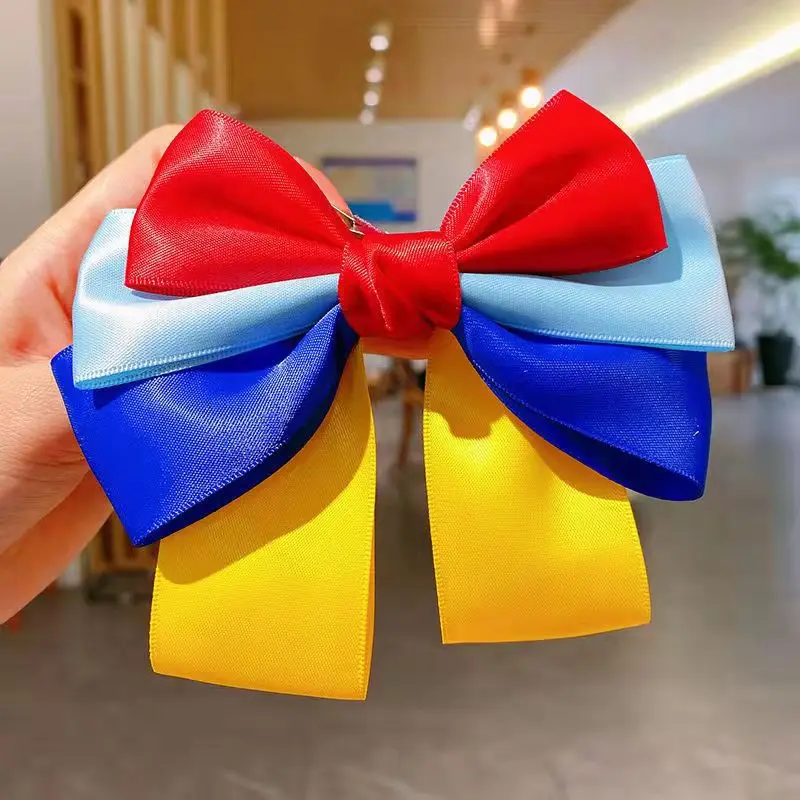 Korean Children's Cute Princess Bow Streamer Hairpin Headwear Girls Kids Women Hair Accessories