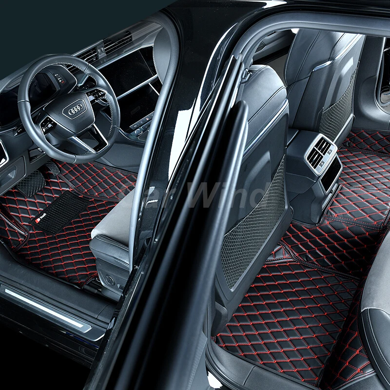 Luxury Nappa Leather interior Details Customized Car Floor Mats For