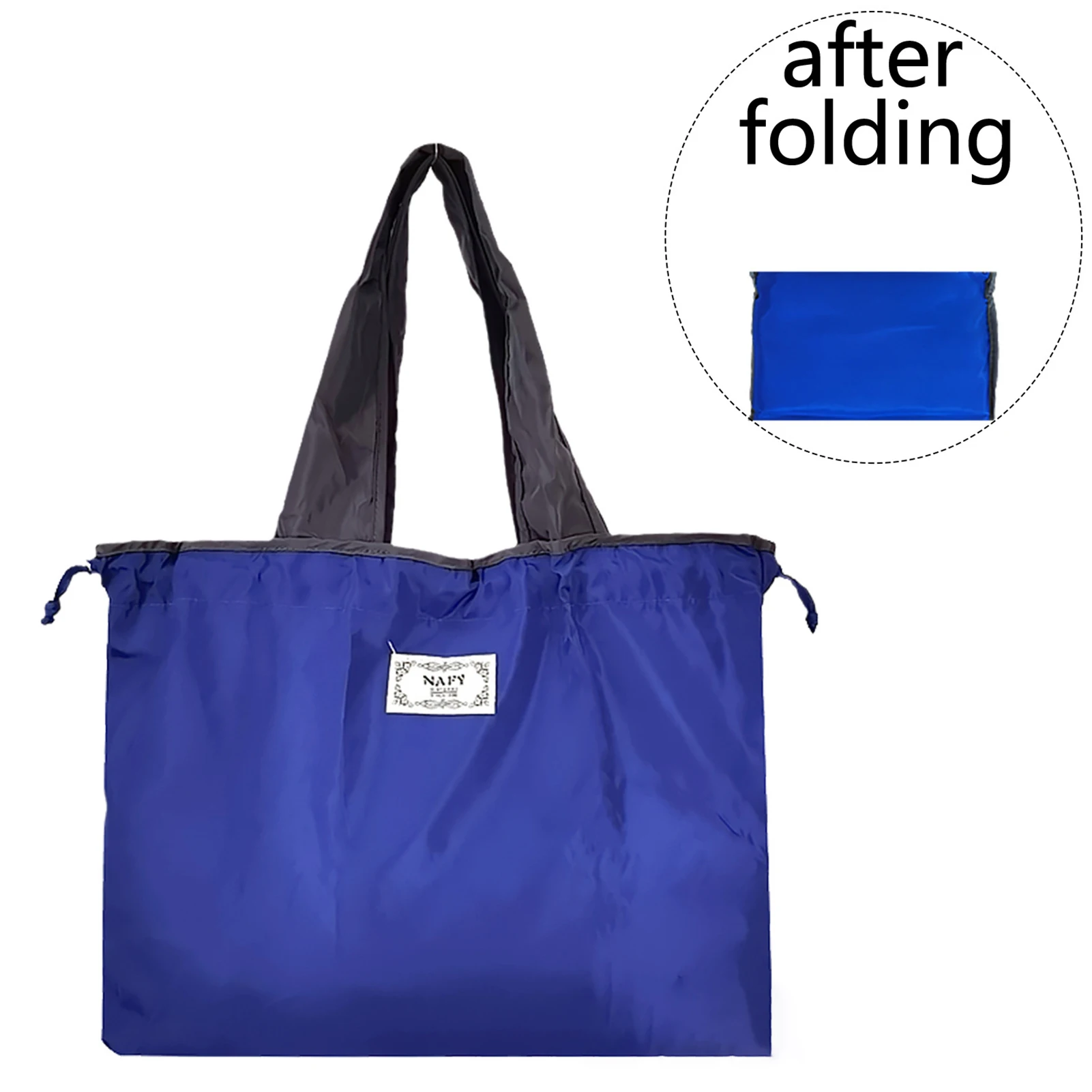 Borsa Della Spesa Pieghevole Grande, Impermeabile, Riutilizzabile, In Tessuto Oxford, 58x68 Cm, Portata 20 Kg - 2