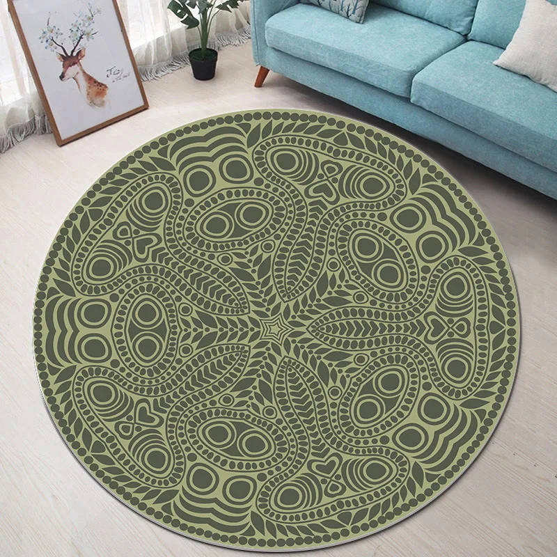 

Round Carpet Mandala Home Floor Mats Children's Room Decorative Carpet Sofa Cushion Rugs Bathroom mat Machine washable Carpet