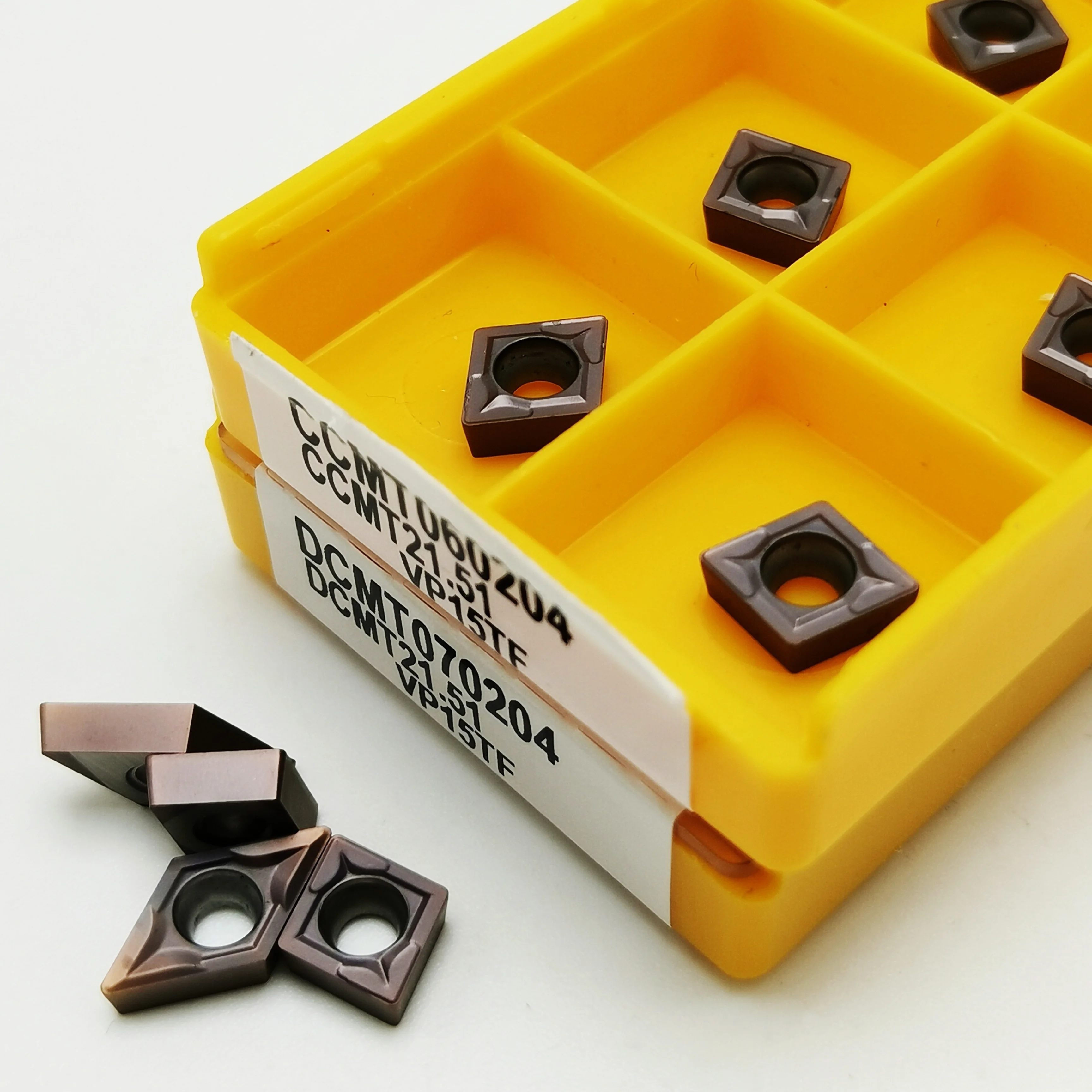 Inserti Tornitura In Carburo 10 Inserti In Carburo DCMT070204 - Per
