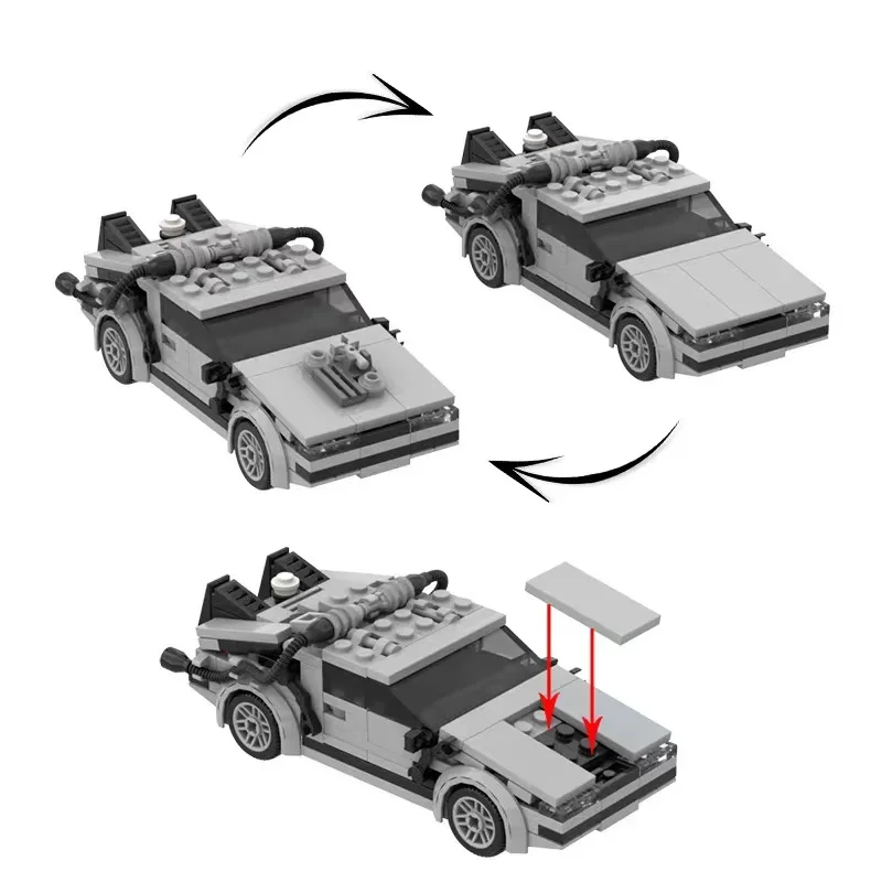 

Moc Back To The Future Time Machine Car Building Blocks Set Deloreaned Speed Champion Sports Car Toys Children Gifts