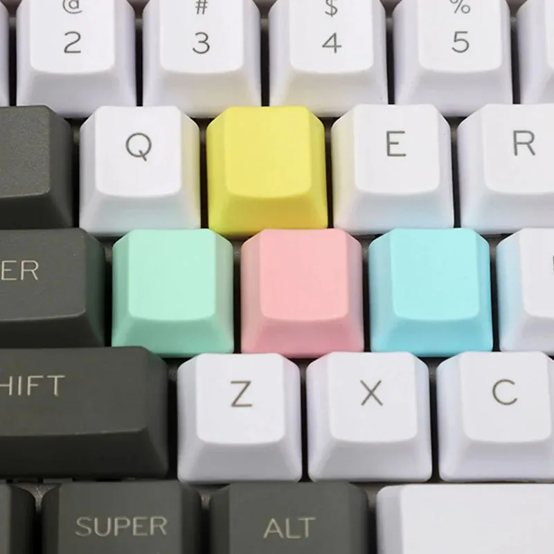 

4pcs Thickened Scaleless Sublimation PBT Keycaps Cross Axis Mechanical Keyboard Mixed Color Keycaps Mxswitch Keycaps