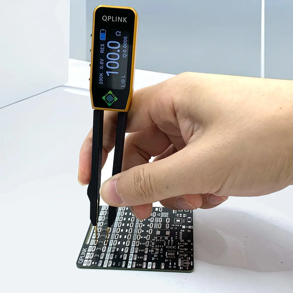 Digital Smart Tweezer Auto Multimeter Tools 100kHz LCR Meter Tweezer Resistance Capacitance Inductance Continuity Test