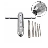 Clé à cliquet réglable M3-M8 pour taraudage manuel – porte-tarauds à cliquet avec poignée en T – outils de taraudage manuel étendus 4
