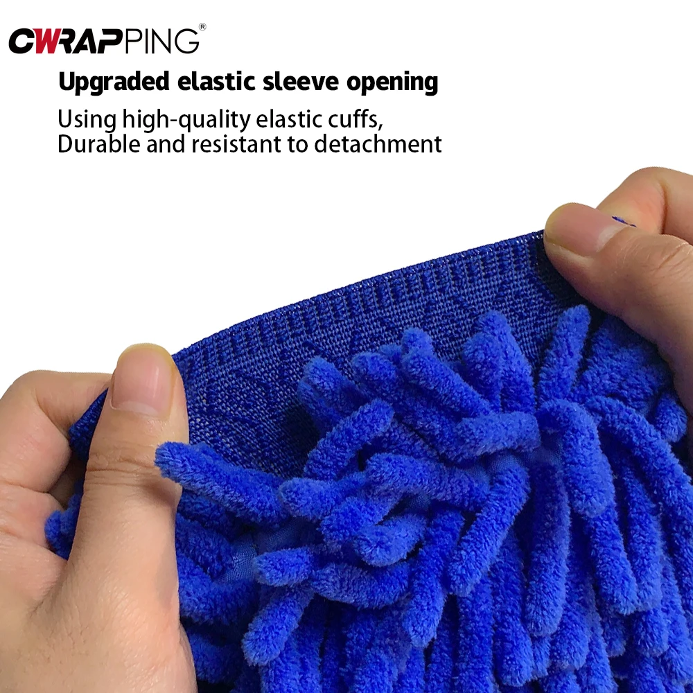Car Wash Glove Chenille Plush Rags Thickened Double Sided Anti-scratch Glove Car Wash Multifunction Cleaning Detailing Tools