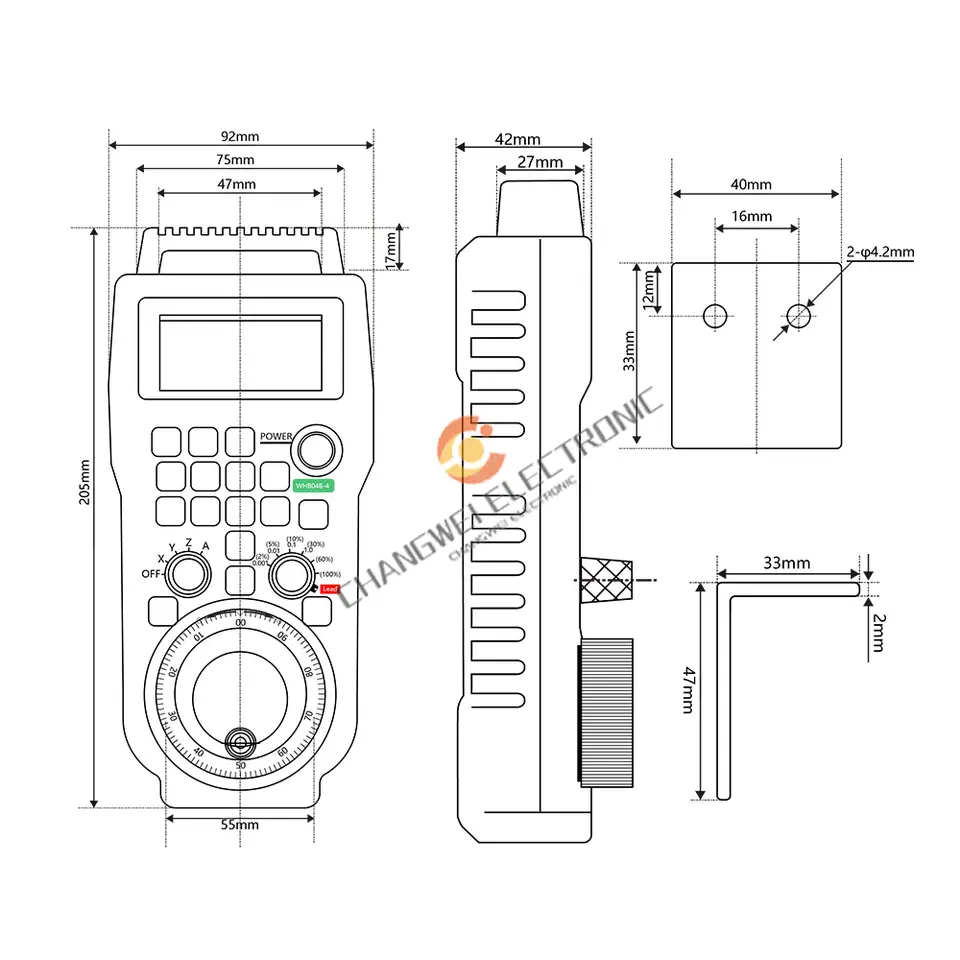 XHC WHB04B CNC Mach3 Handwheel Wireless Mach3 MPG Pendant Handwheel For Milling Machine 4/6Axis MPG WHB04B-4 WHB04B-6 NEACARVE image 3