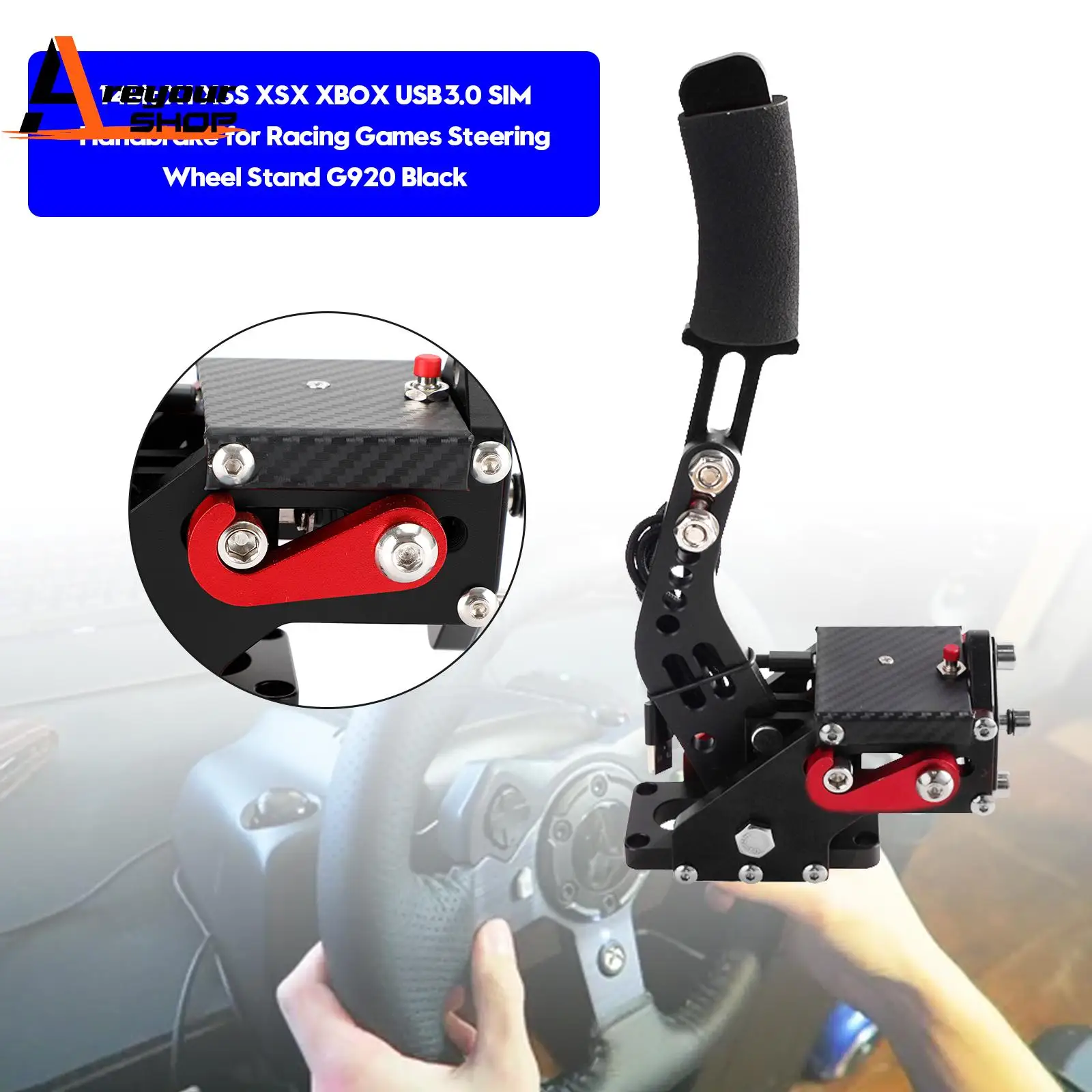 USB3.0 14Bit XSX XBOX Handbrake for Racing Games Steering Wheel Stand G920 Black